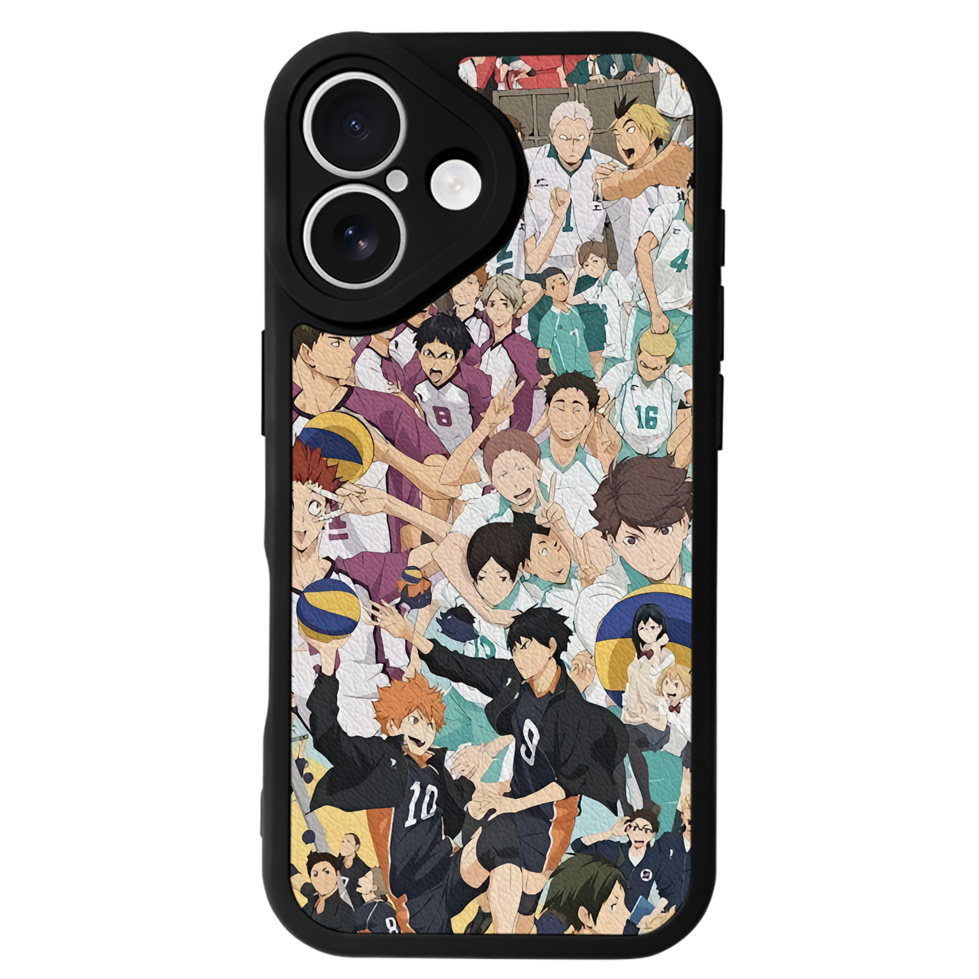 （画像用） ハイキュー!! Haikyu!! 【iPhone 16シリーズ対応】シリコンスマホケース（レザー調） 材質：シリコン